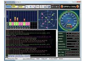 GPSFox windows application showing data from an LS20031 module